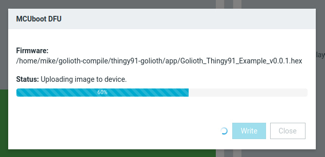 MCUboot progress indicator